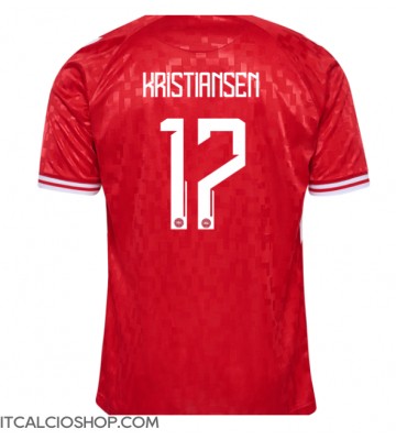 Danimarca Victor Kristiansen #17 Prima Maglia Europei 2024 Manica Corta